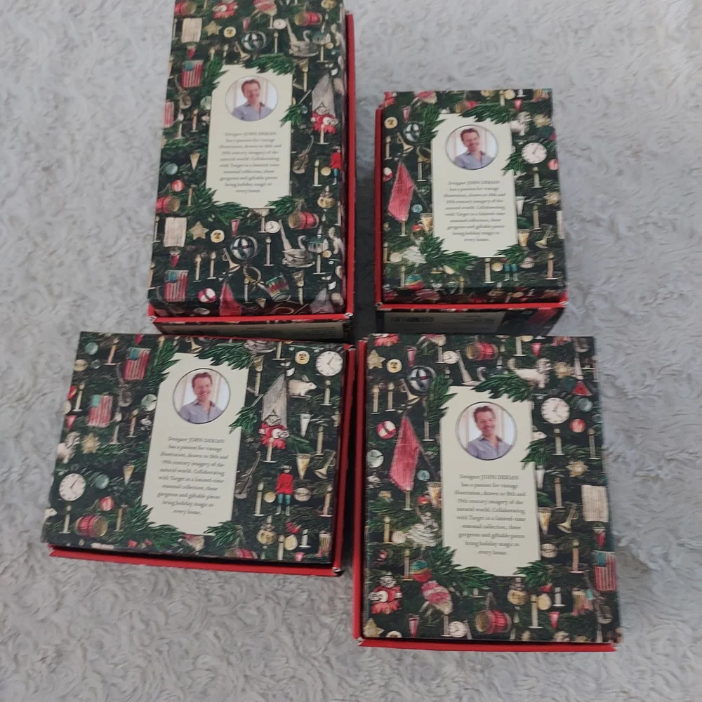 John Derian For Target Old Time Candy Holiday Ornament Collection Set Of 4